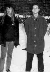 Von Daniken in the snow by Big Mike Wright c.1991
